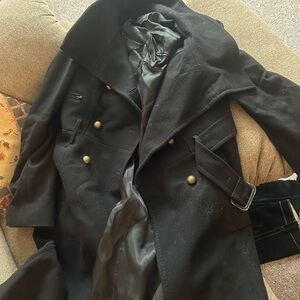 BCBG Black Pea Coat